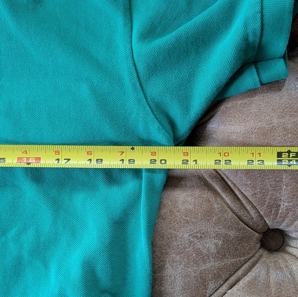 Vintage 90s Polo Ralph Lauren Classic two button polo shirt size medium green